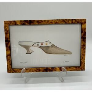 Vntg Kolene Spicher Ladies Rhinestone Antique Slipper Signed and Numbered Read